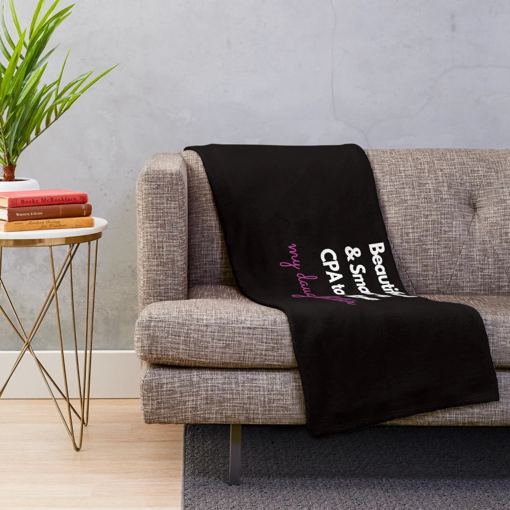 Plush blanket with "Proud Mom" design celebrating the CPA journey