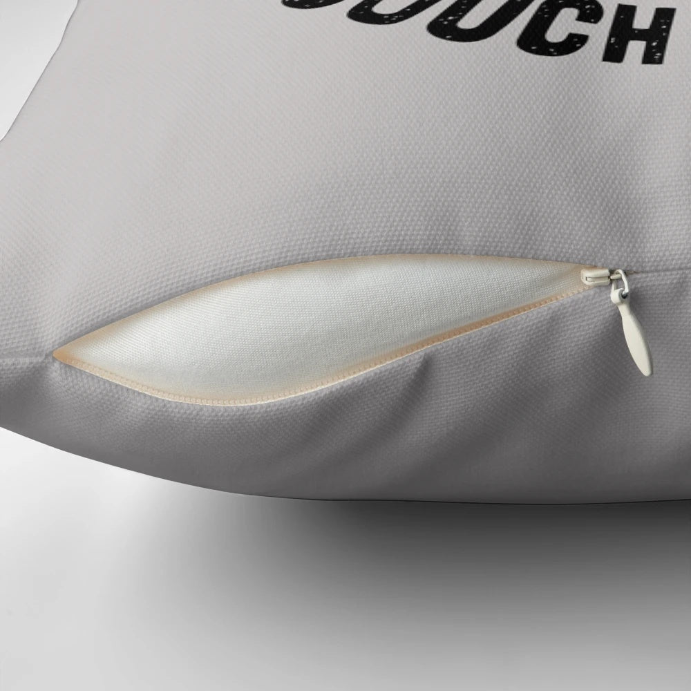 Greyhound pillow with "Proud Owner of a 45MPH Couch Potato" text