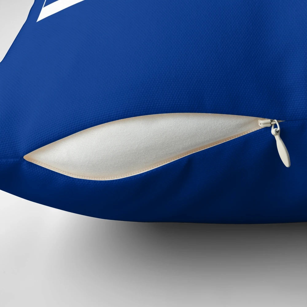 Buffalo Bills-inspired throw pillow with the phrase "let's go buffalove"