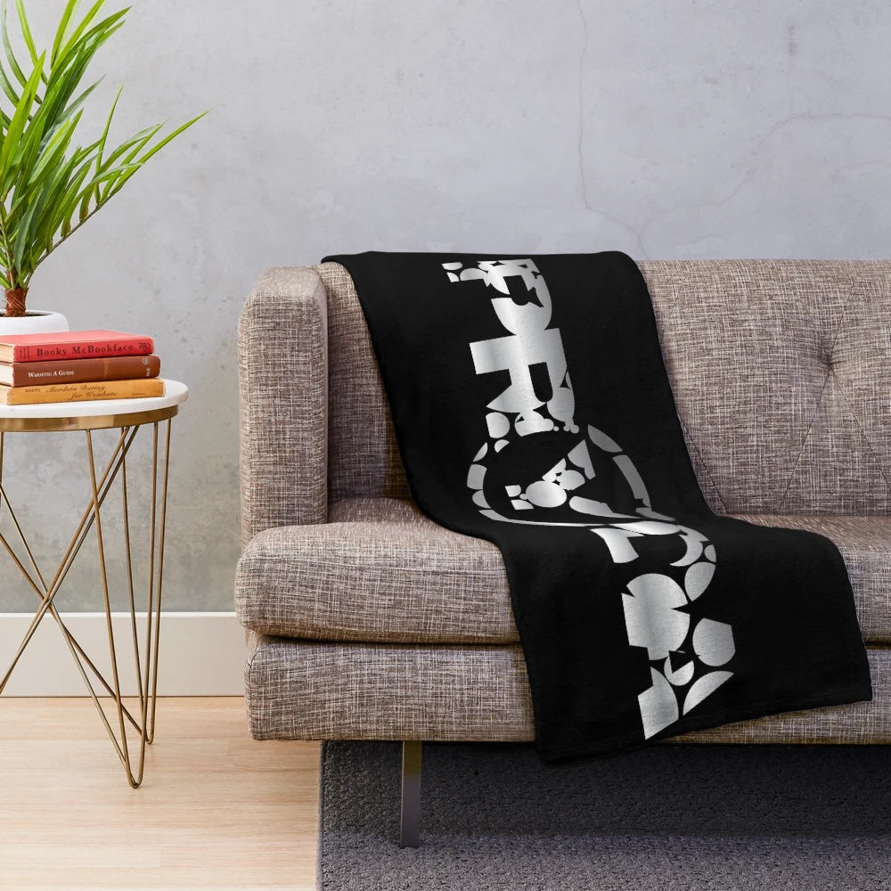 Pryda inspired plush blanket featuring the iconic logo