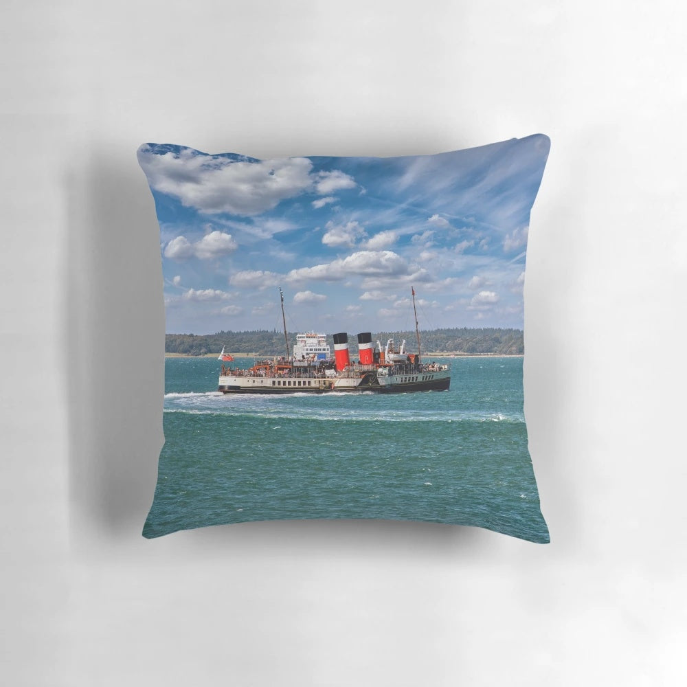 PS Waverley paddle steamer cruise pillow on the Isle of Wight