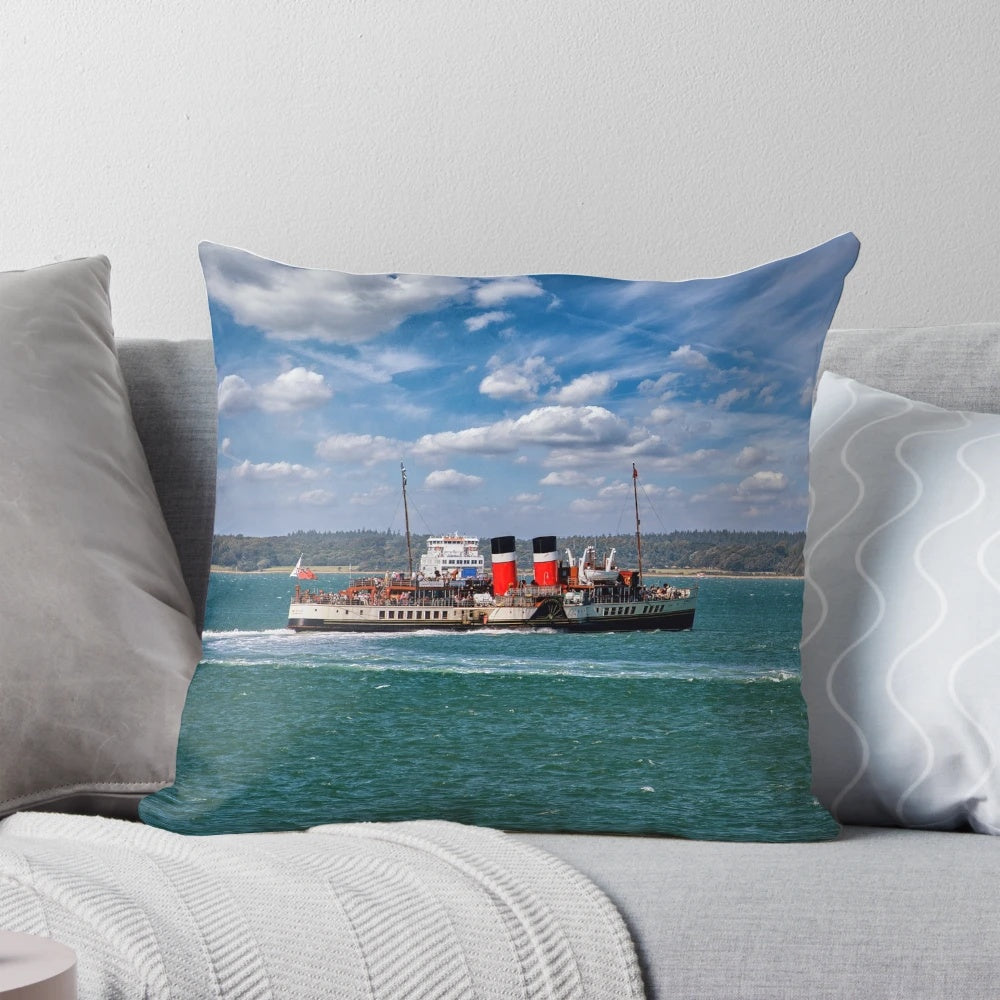 PS Waverley paddle steamer cruise pillow on the Isle of Wight
