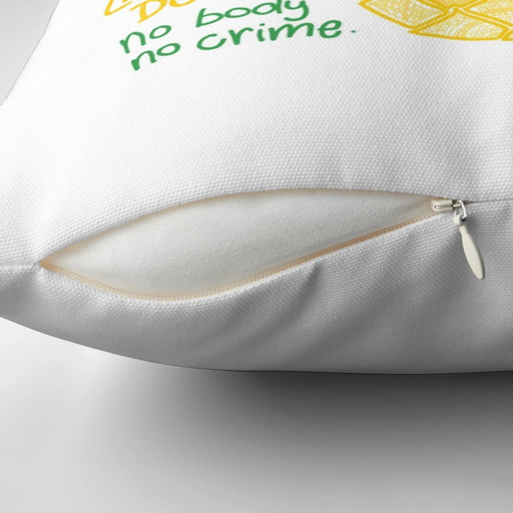 Psych-themed decorative pillow featuring memorable quotes from the TV show