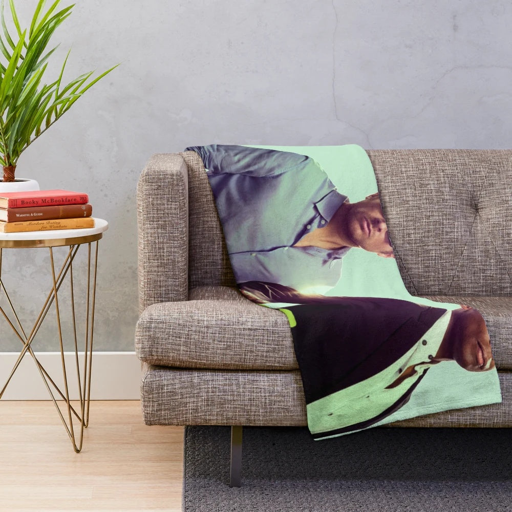 Soft, cozy plush blanket featuring Psych TV show design