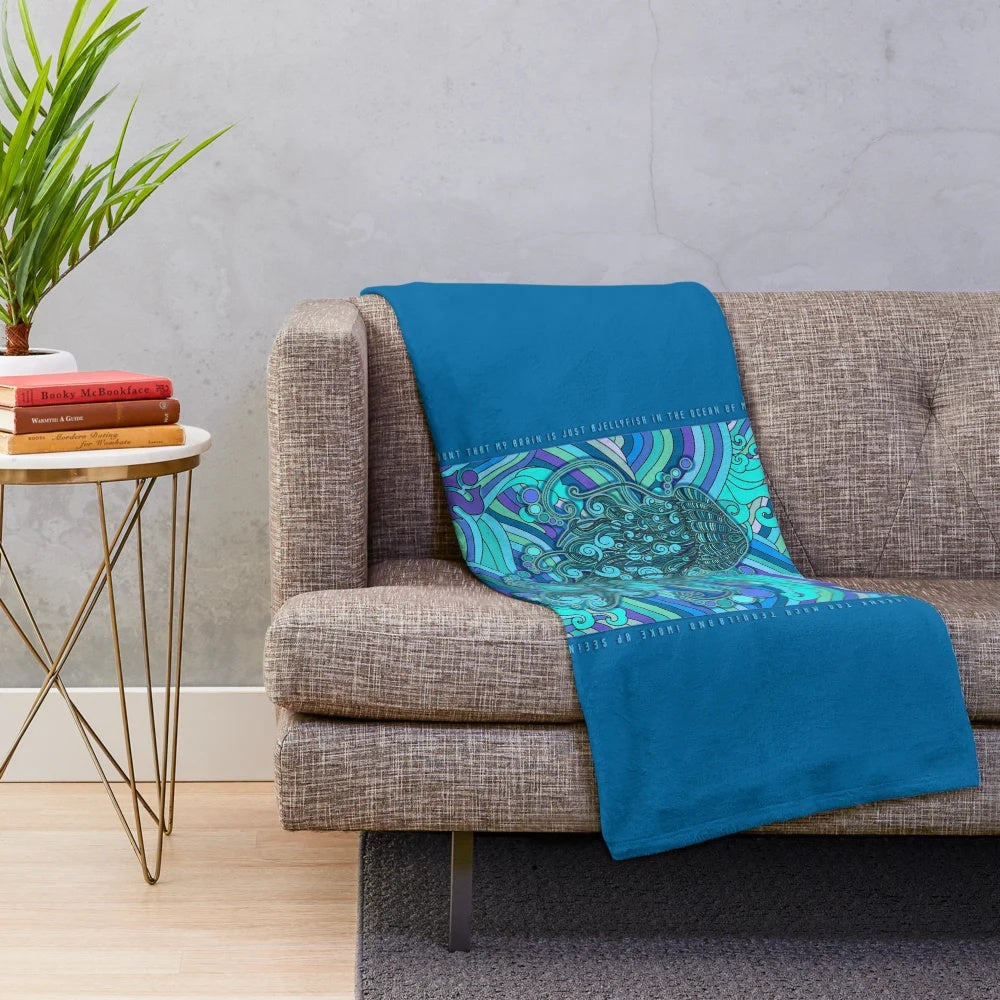 Psychedelic cosmic plush blanket featuring trippy artwork inspired by the String Cheese Incident