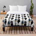 Cinephile movie-inspired plush blanket featuring abstract, psychedelic design