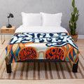 Psychedelic plush blanket with retro music design inspired by the film Almost Famous