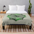 Zeds Dead Mandala Green Plush Blanket for EDM Fans
