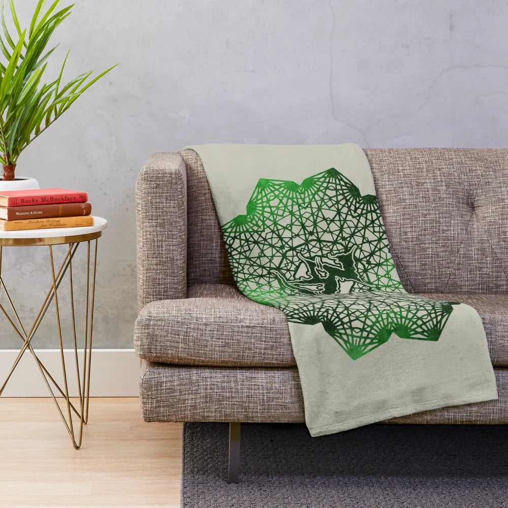 Zeds Dead Mandala Green Plush Blanket for EDM Fans