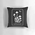 Vibrant psychedelic, trippy, gothic, and punk-inspired pillow design with the text "You Cannot Kill Me in a Way That Matters".