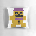 8-bit FNAF Psychic Friend Fredbear pillow featuring the iconic character from the Five Nights at Freddy's video game series
