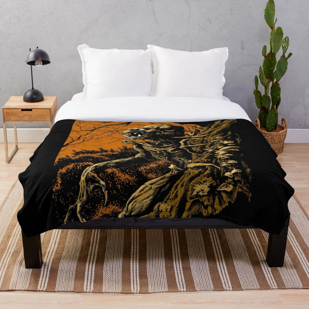 Pumpkinhead Plush Blanket with Creature from 1980s Horror Movie