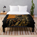 Pumpkinhead Plush Blanket with Creature from 1980s Horror Movie