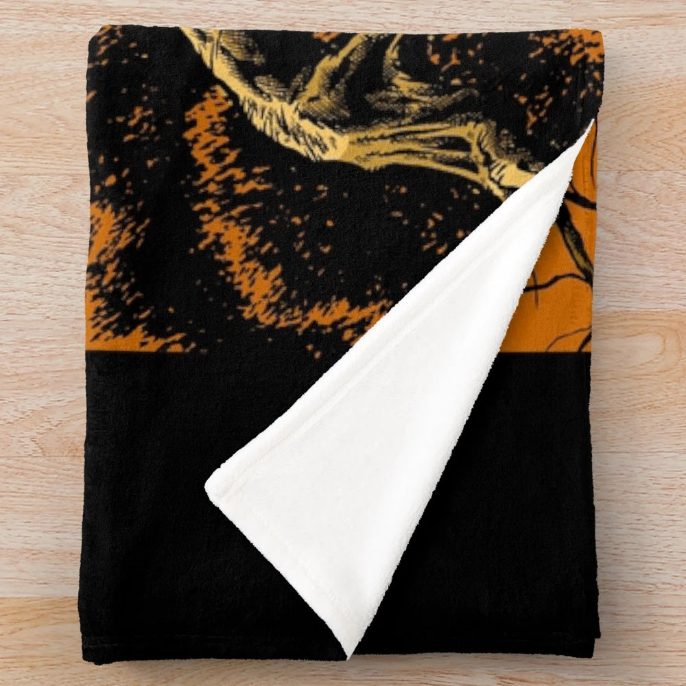 Pumpkinhead Plush Blanket with Creature from 1980s Horror Movie