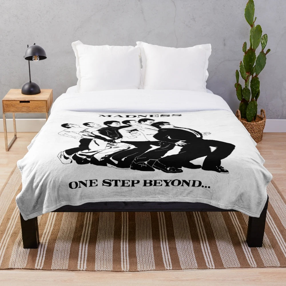 Plush blanket featuring the iconic Madness punk rock band logo
