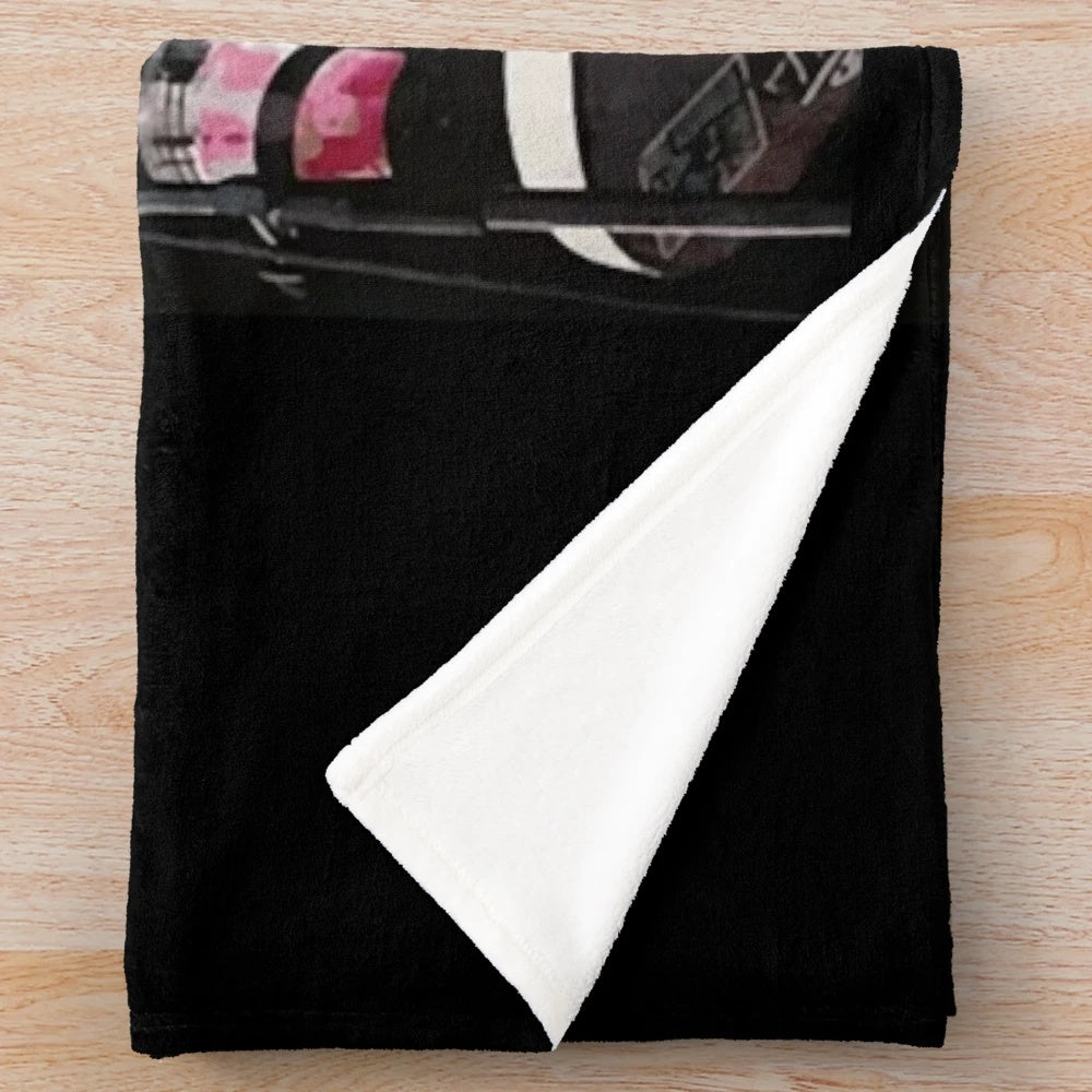 Nofx inspired plush blanket with punk rock and anti-establishment graphics