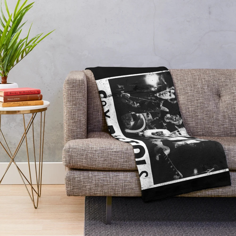 Punk Rock Themed Plush Blanket