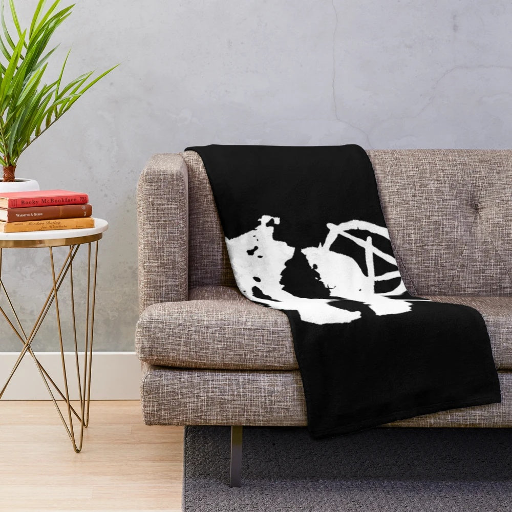 Punk rock-inspired plush blanket for music fans
