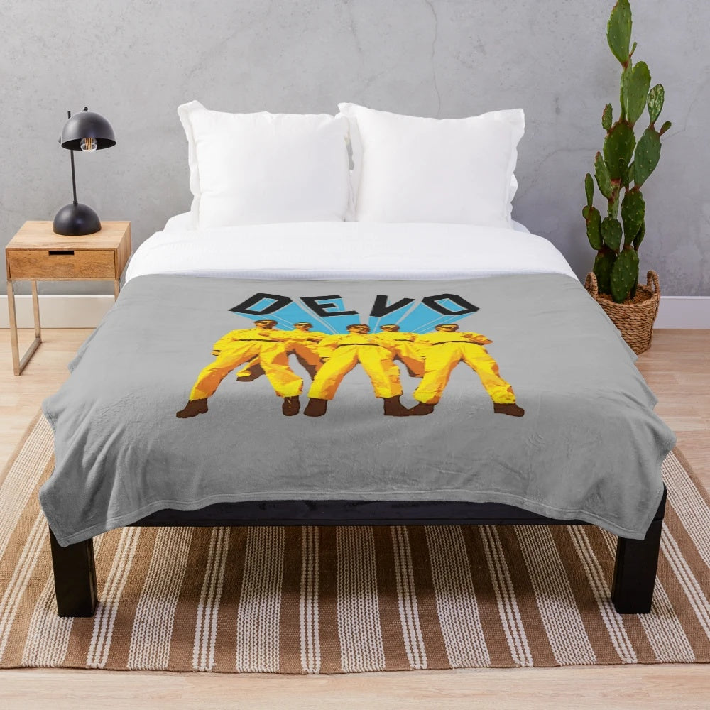 Punk rock plush blanket featuring classic band logo