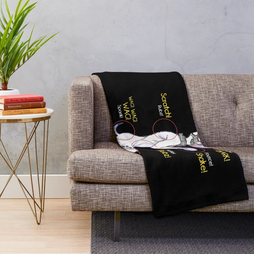 Puppy Diagram Plush Blanket for Human Pup Play