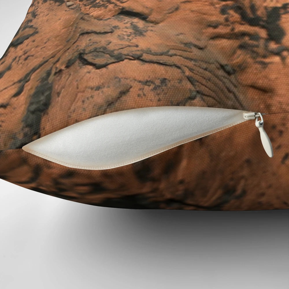 Pure copper pillow with natural, metallic finish