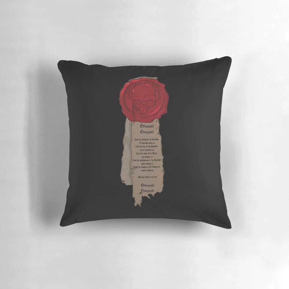 Pillow with the Purity Seal emblem, a symbol of the Adeptus Astartes in Warhammer 40k