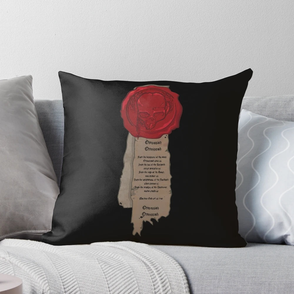 Pillow with the Purity Seal emblem, a symbol of the Adeptus Astartes in Warhammer 40k