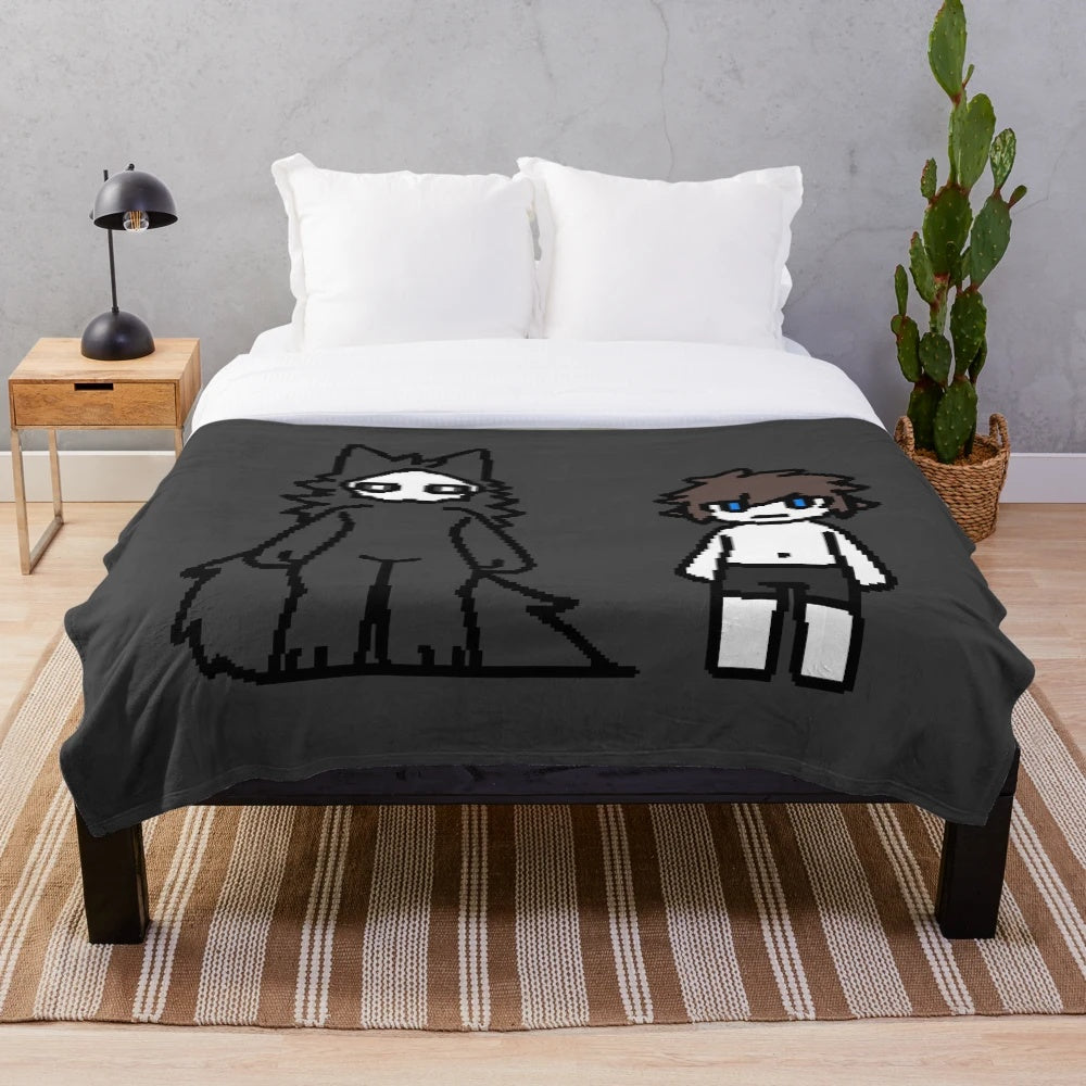Puro and Lin Sprites Inspired Plush Blanket - Changed Fan Art