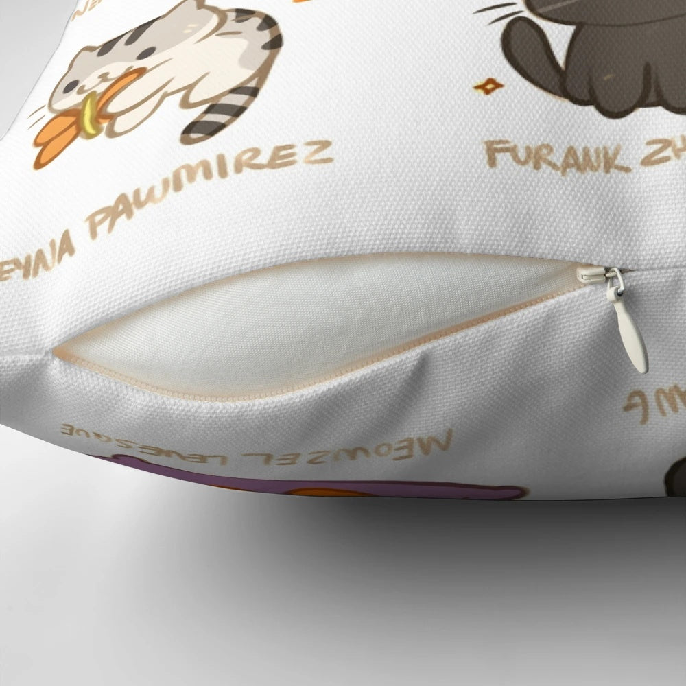 Purrcy Jackson anime-style pillow featuring a cute cat design inspired by the Percy Jackson series