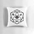 Soft and cuddly cat-themed D20 dice pillow for Dungeons and Dragons fans