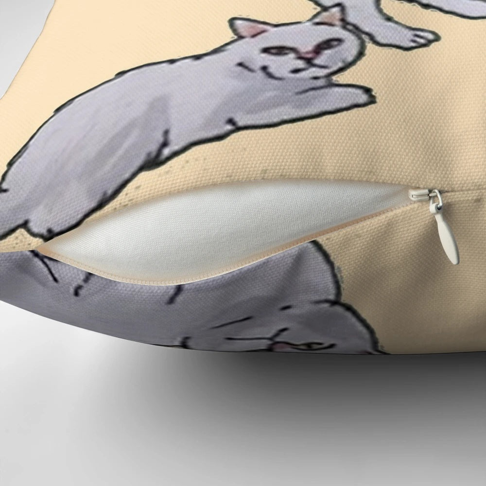 Addicted to Cats Pillow featuring a playful cat-themed design