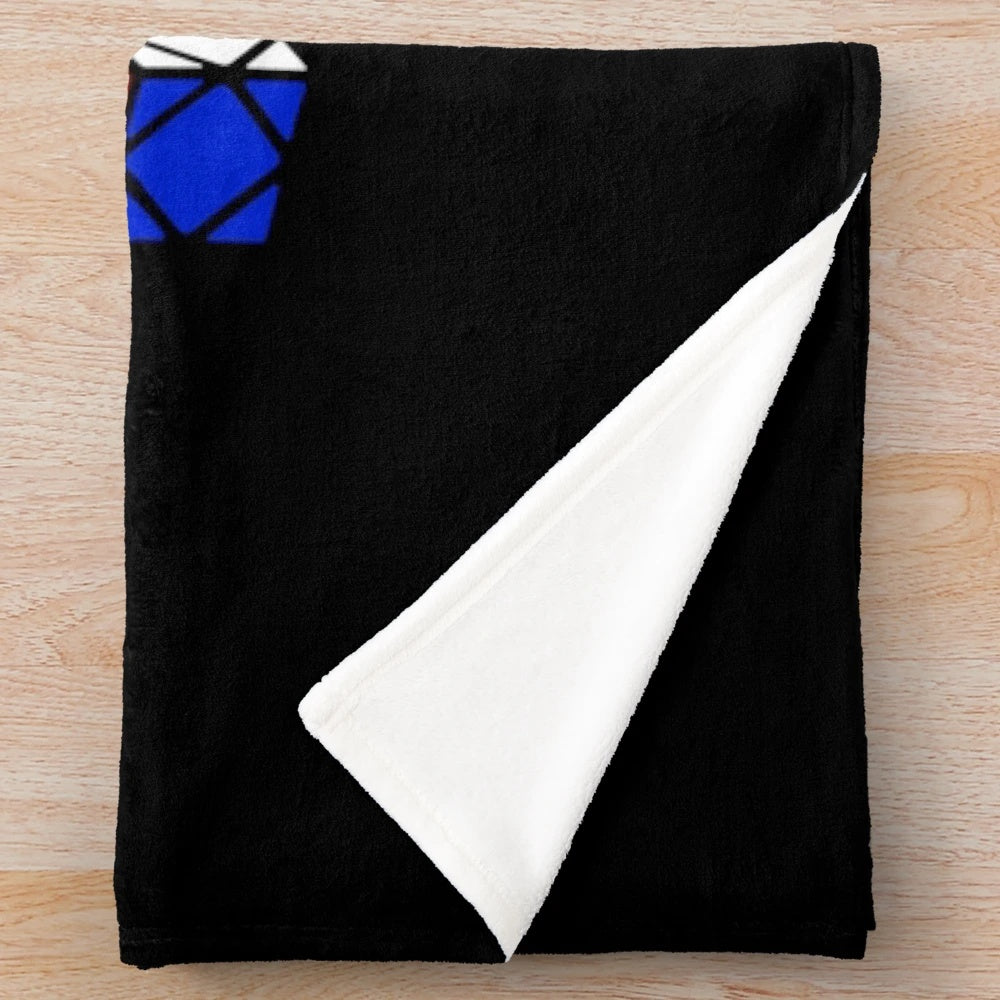 Rubik's cube inspired plush blanket for cubing lovers