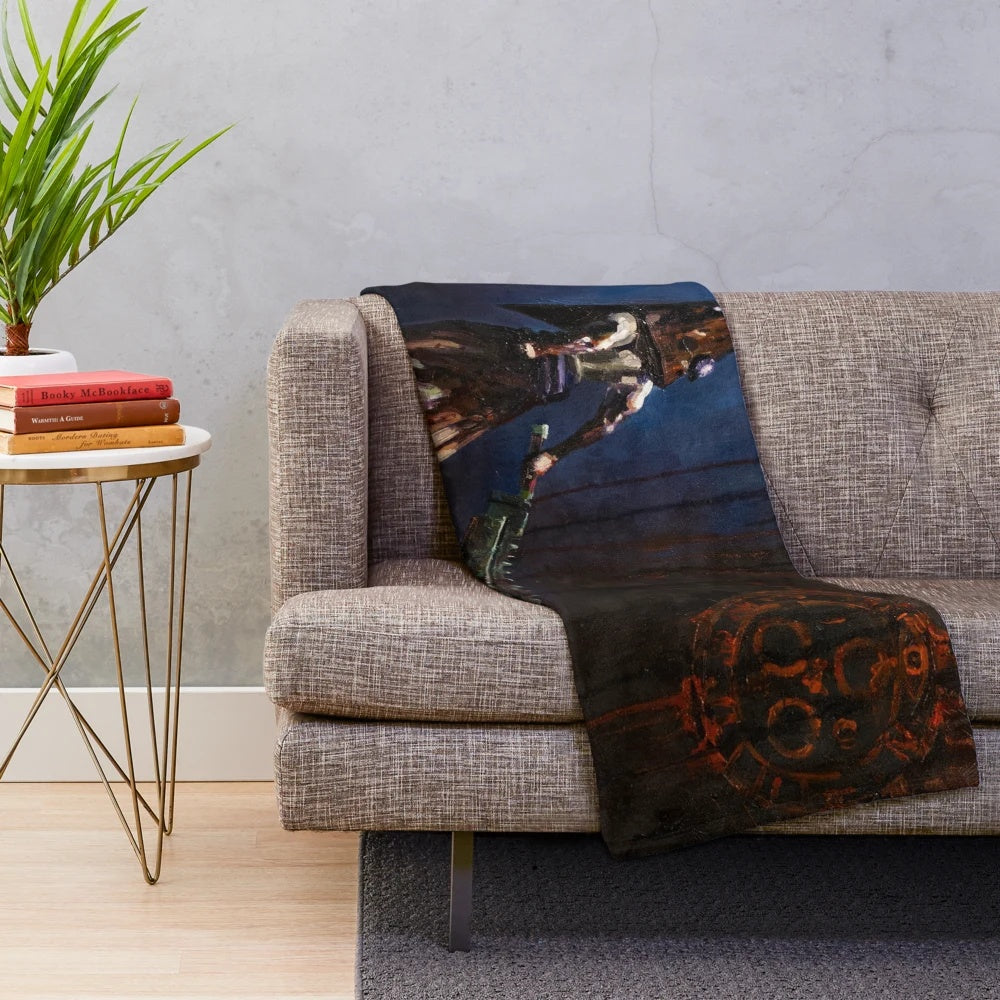 Pyramid Head inspired plush blanket for silent hill fans