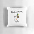 Humorous duck pillow with a witty, sarcastic quote or saying