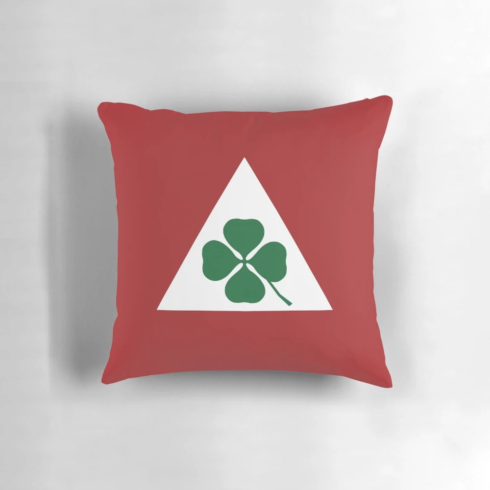 Quadrifoglio Alfa Romeo Classic Car Pillow with Clover Leaf Design