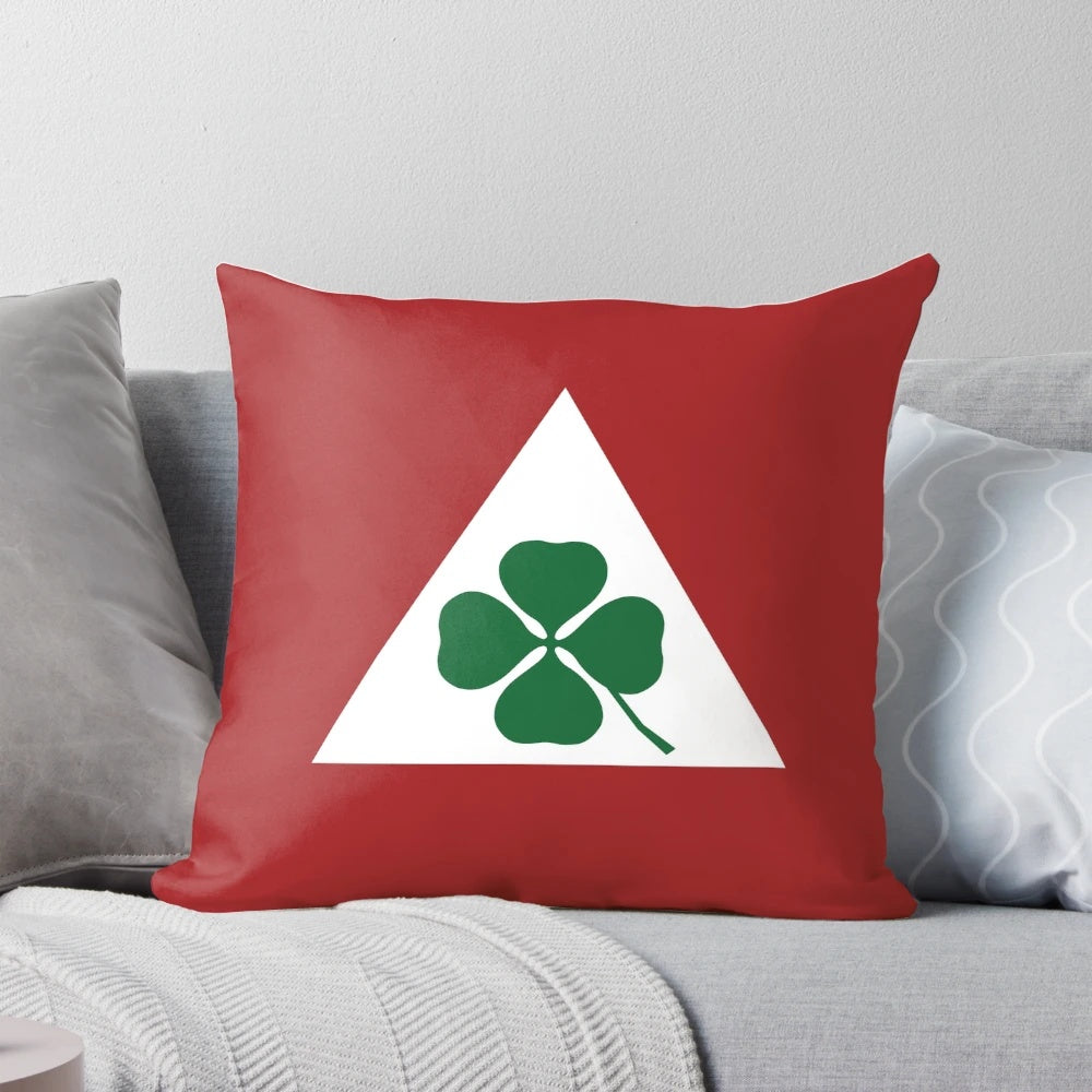 Quadrifoglio Alfa Romeo Classic Car Pillow with Clover Leaf Design