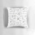 Quantum physics formula math pillow with a captivating science pattern design