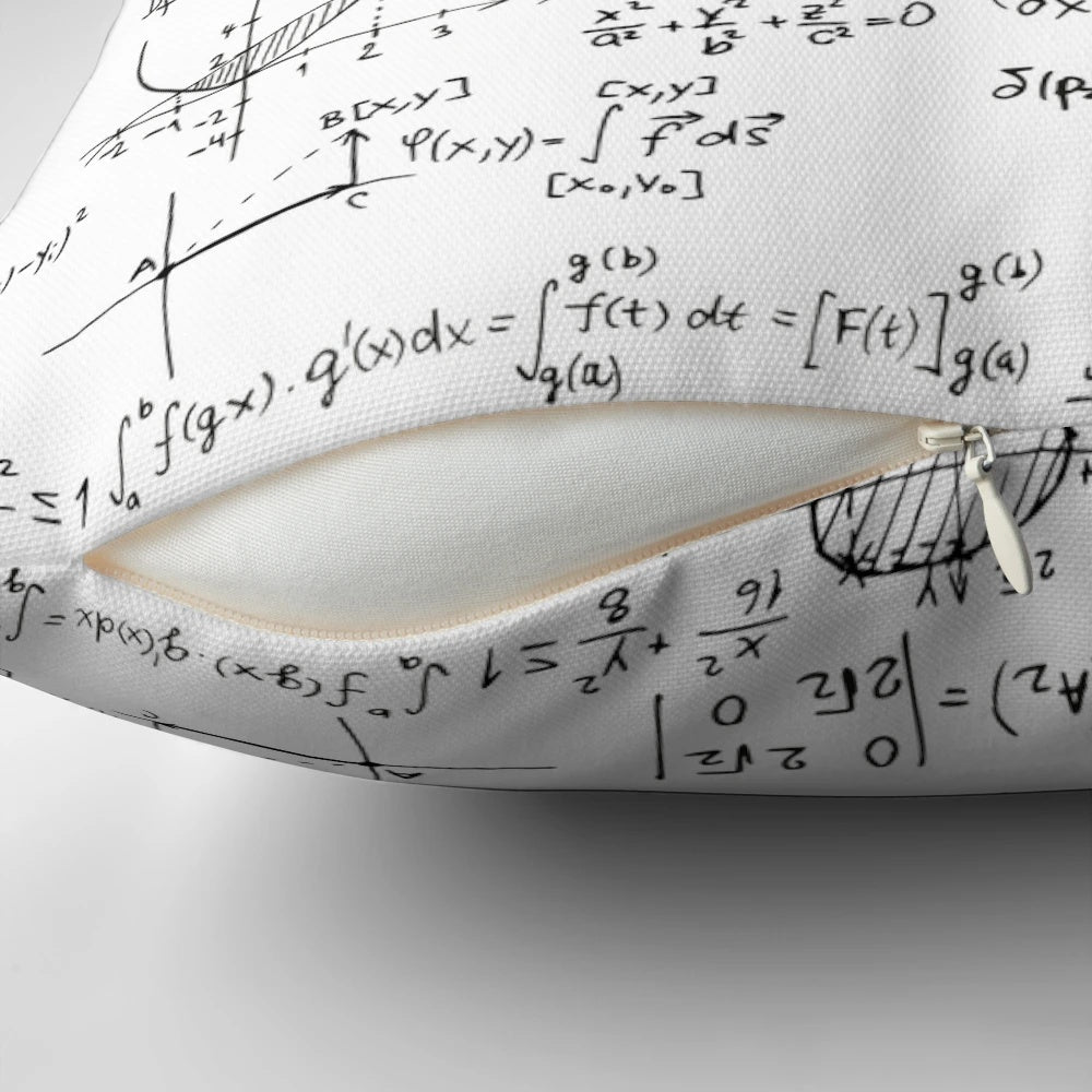 Quantum physics formula math pillow with a captivating science pattern design