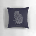 Schroedinger's Cat Pillow Featuring a Quantum Superposition Design