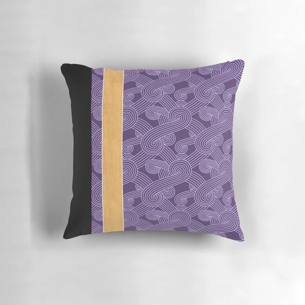Quarian-inspired swirling pattern pillow for Mass Effect enthusiasts
