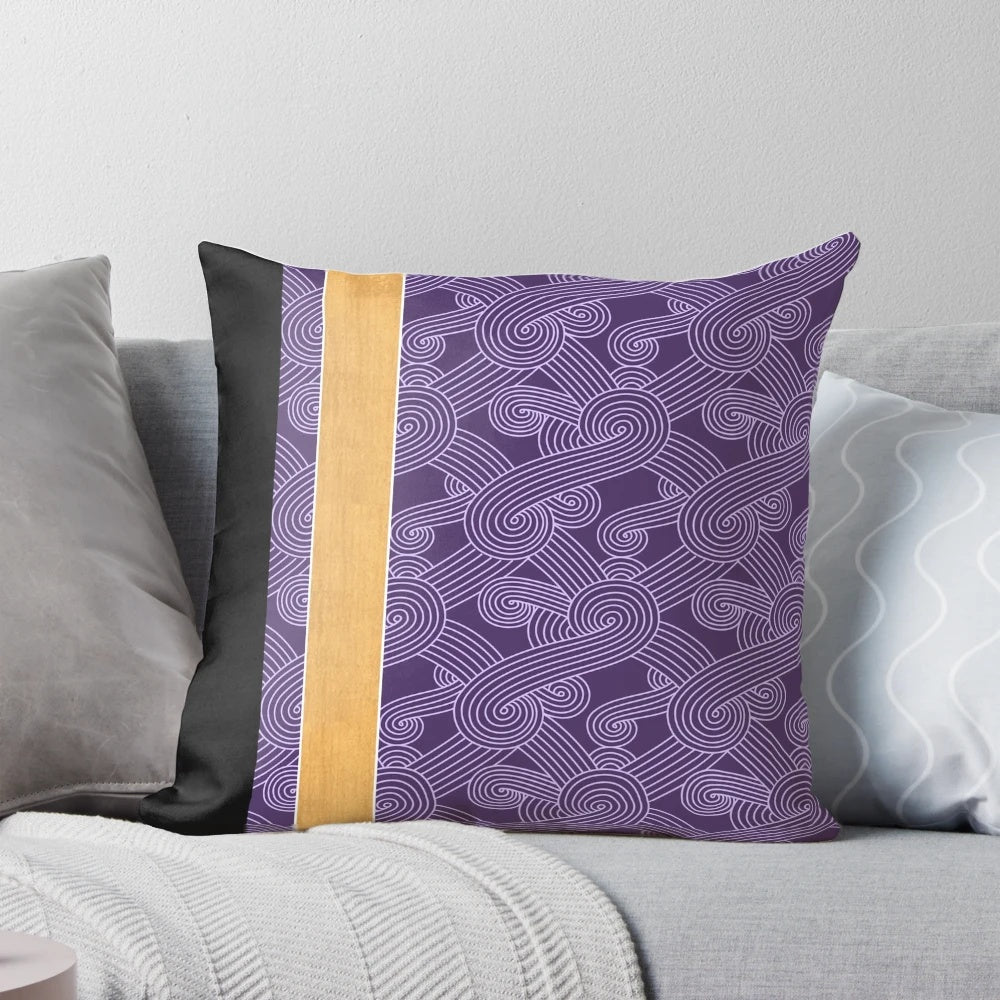 Quarian-inspired swirling pattern pillow for Mass Effect enthusiasts