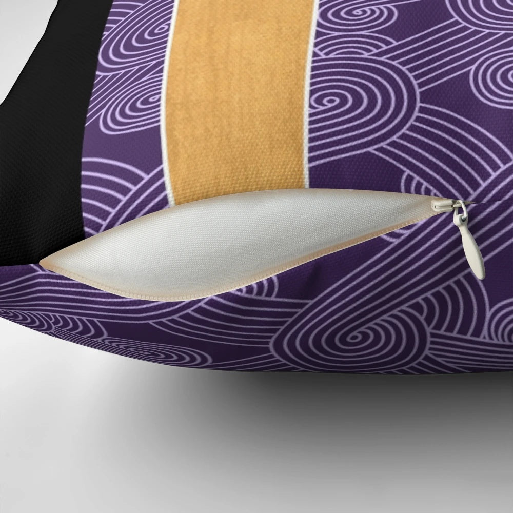 Quarian-inspired swirling pattern pillow for Mass Effect enthusiasts