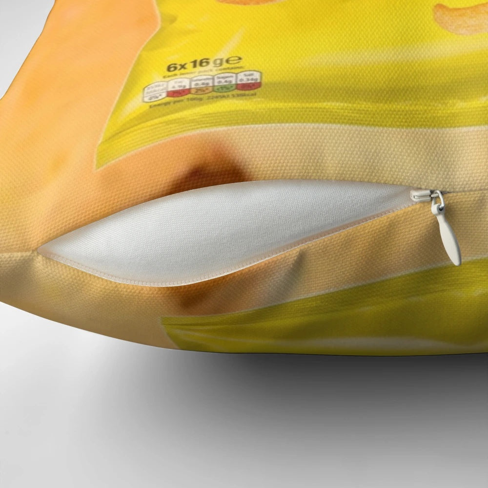 Bag of Quavers cheese-flavored curly crisps, a delightful savory snack.