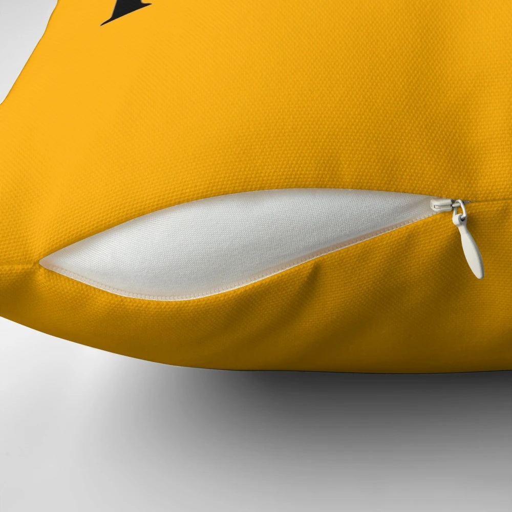 Quentin Tarantino-inspired decorative pillow with a bold, cinematic design