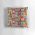 Quentin Tarantino movie poster pattern printed on a soft, comfortable pillow for movie lovers