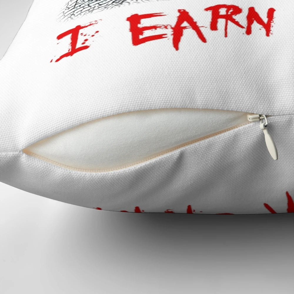 Quint Jaws Movie Character Pillow with Classic Shark Film Quotes