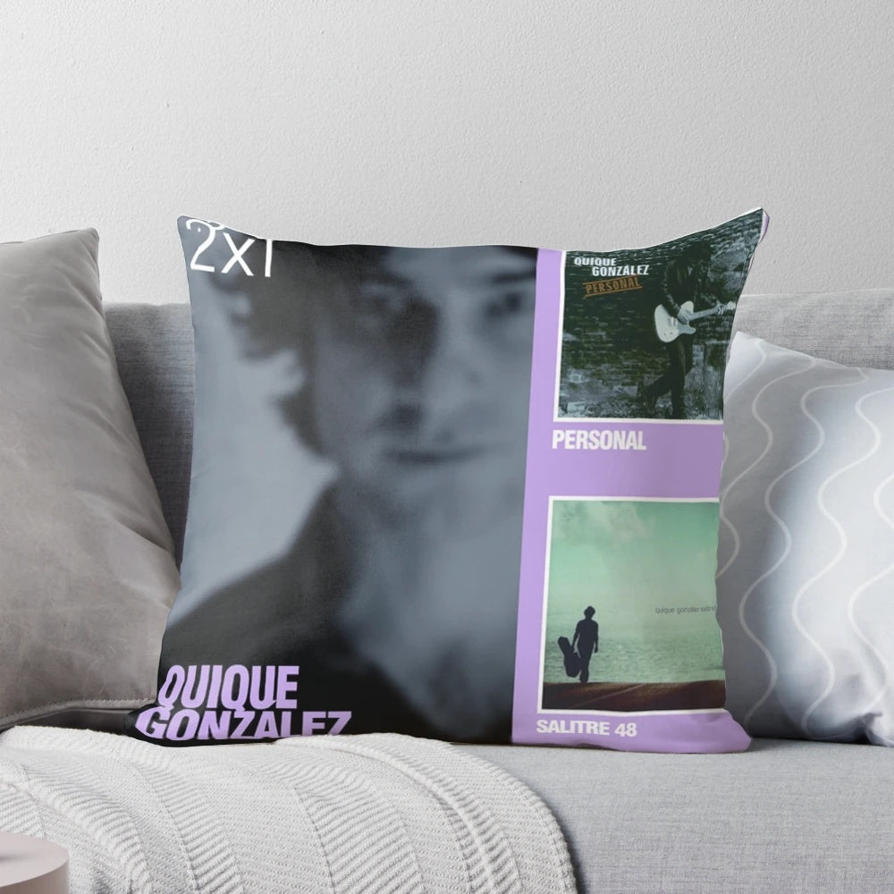Quique González Album - 2x1 Pillow for Spanish Singer Songwriter Fans