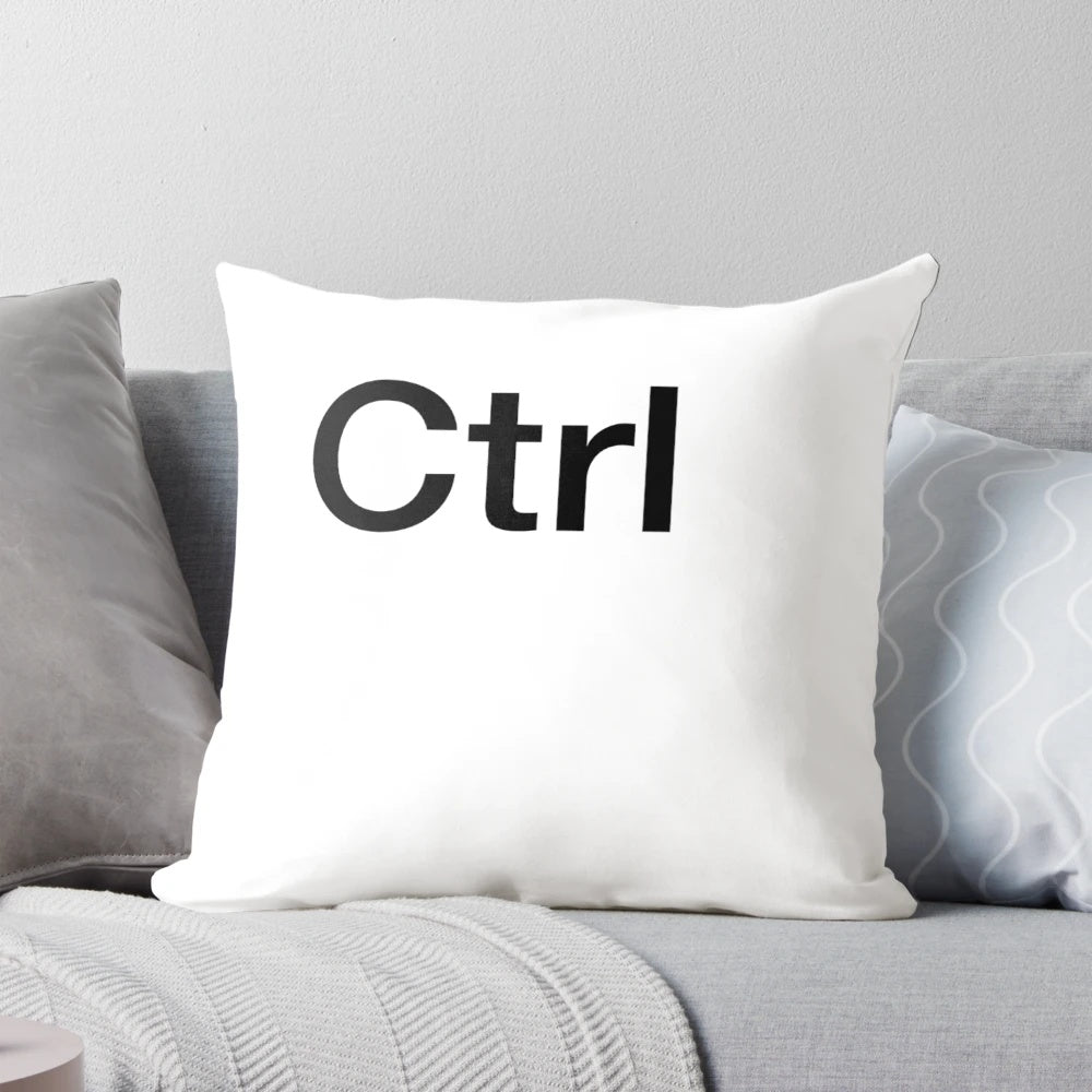 Plush pillow in the shape of a computer keyboard CTRL key
