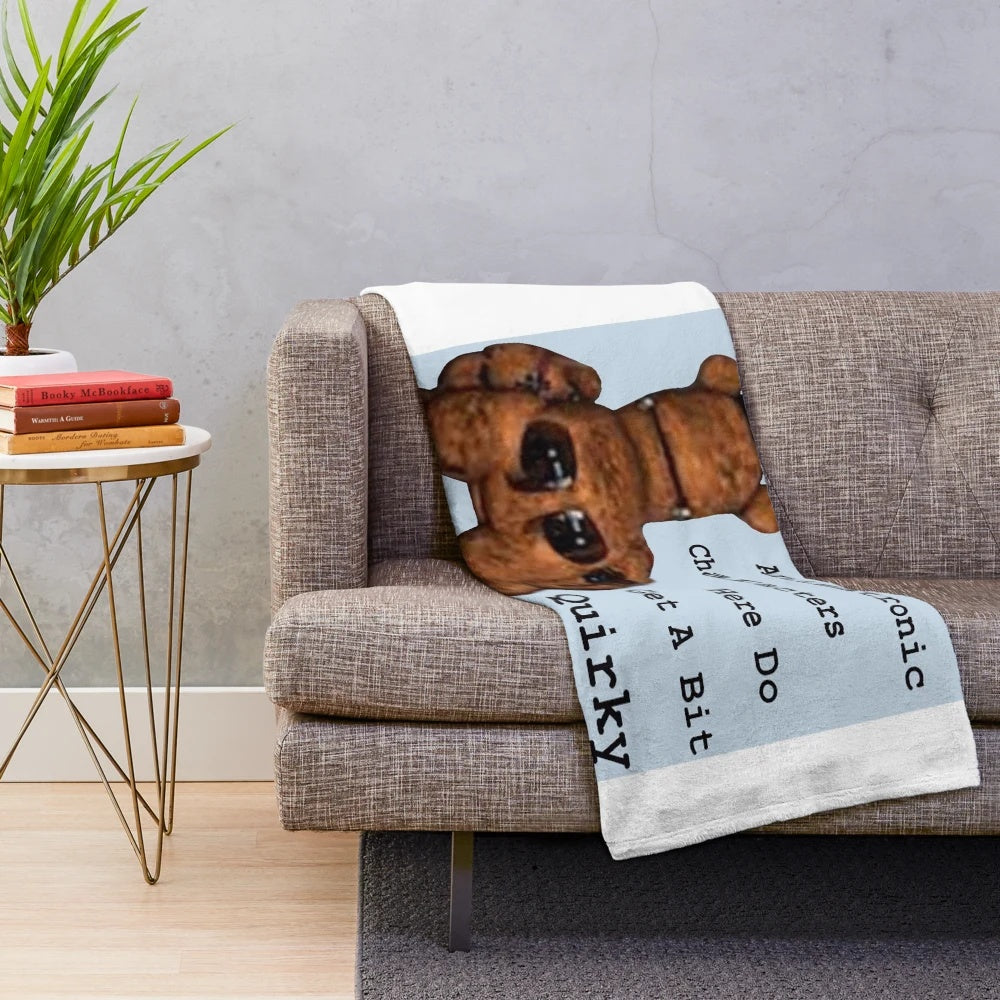 Quirky Freddy Fazbear plush blanket featuring Five Nights at Freddy's animatronics