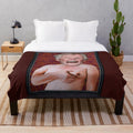 Scary Gary Busey inspired plush blanket with pop culture artwork